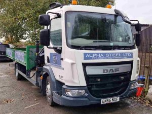 Alpha Steel delivery truck